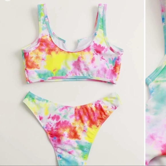 Super Cute Bright Tie Dye Swimsuit - Picture 4 of 7